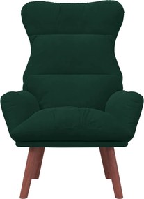 vidaXL Πολυθρόνα Σκούρο Πράσινο 69 x 74 x 93 εκ. Βελούδο
