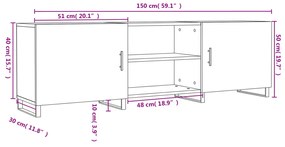 ΈΠΙΠΛΟ ΤΗΛΕΟΡΑΣΗΣ ΛΕΥΚΟ 150X30X50 ΕΚ. ΑΠΟ ΕΠΕΞΕΡΓΑΣΜΕΝΟ ΞΥΛΟ 829116