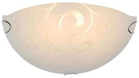 Φωτιστικό Τοίχου - Απλίκα Chaplin AD9947062 1ΧΕ27 Φ30cm Αμμοβολή Σχέδια Clear Aca Metal, Glass