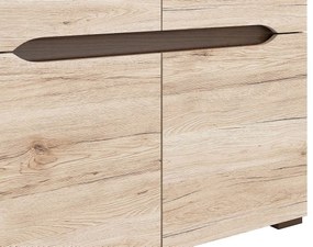 Ντουλάπα Boston P114, San remo δρυς, 200x90x56cm, Πόρτες ντουλάπας: Με μεντεσέδες