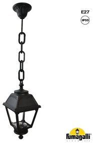 Φωτιστικό Κρεμαστό Εξ.Χώρου IP55 Ø18xH78cm Μαύρο 1xE27 CCT Fumagalli Sichem Mary 145-26036
