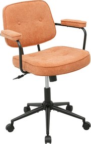 Καρέκλα γραφείου Leberta pakoworld terracotta ύφασμα 64x63,5x86-96εκ