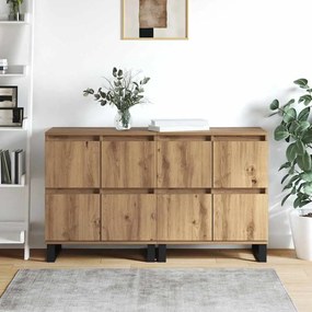 vidaXL Παραδοσιακά Πλευρικά Έπιπλα 2 pcs artisan δρυς 120 x 35 x 70 εκ