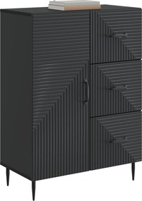 vidaXL Πλαϊνό γραφείο Μαύρο 66 x 34,5 x 89,5 εκ Επεξεργασμένο Ξύλο