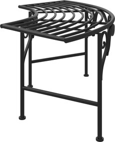 vidaXL Παγκάκι Δέντρου Μαύρο 113 εκ. από Ατσάλι