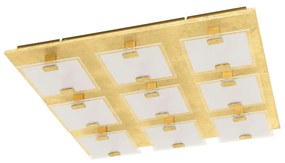 Φωτιστικό Οροφής - Πλαφονιέρα Led 97729 Gold Vicaro 1 Eglo Μέταλλο,Γυαλί