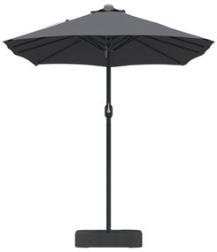 vidaXL Ομπρέλα Κήπου Ανθρακί 385 x 209 x 244 εκατοστά ύφασμα