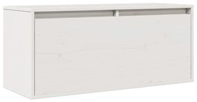 vidaXL Ντουλάπι Τοίχου Λευκό 80 x 30 x 35 εκ. από Μασίφ Ξύλο Πεύκου