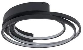 Eurolamp Πλαφονιέρα LED 30W 45xH12.5cm 3CCT 3000K-4000K-6000K Μαύρη 144-51013