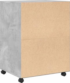 vidaXL Ντουλάπι Τροχήλατο Γκρι Σκυρ. 60x48x81 εκ. από Επεξ. Ξύλο