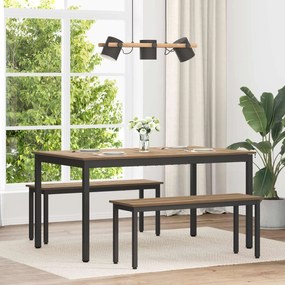 vidaXL Τραπεζαρίες ΜΕΤΑΛΛΟ