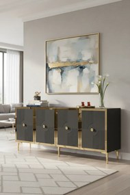 Stewehome Πολυλειτουργική κονσόλα ντουλάπι για καφέ και βάση τηλεόρασης 180x32x75 cm