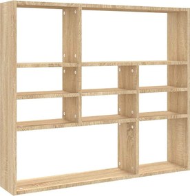 vidaXL Ραφιέρα Τοίχου Sonoma Δρυς 90 x 16 x 78 εκ. από Επεξ. Ξύλο