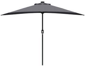 vidaXL Ομπρέλα Κήπου Ανθρακί 294 x 150 x 224 εκ. ύφασμα