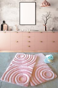 Acrylic Bathmat Set (3 Pieces) Wave - Powder Powder