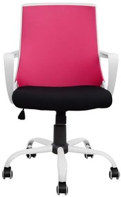 ΚΑΡΕΚΛΑ ΓΡΑΦΕΙΟΥ MALFOI HM1053.05 ΡΟΖ MESH &amp; ΠΟΔΙ ΜΕΤΑΛΛΙΚΟ 58x59x103 εκ.