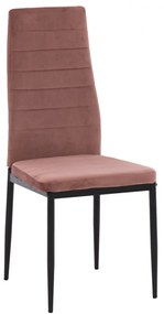 Καρέκλα ArteLibre ROSE Σάπιο Μήλο/Μαύρο Βελούδο 53x39x96cm