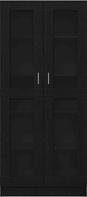 vidaXL Βιβλιοθήκη Μαύρη δρυς 82,5 x 30,5 x 185 cm Επεξεργασμένο ξύλο