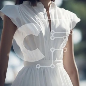 Σετ των 2 Intra Συλλεκτικό Ξύλινο Παζλ Plywood 4mm - Γυναίκα με λευκό φόρεμα με λαιμόκοψη και σκίσιμο Σε Ξύλινο Κουτί - Διαστάσεις: 10x10 cm – 25 κομμάτια