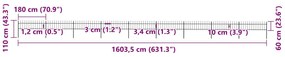 vidaXL Κάγκελα Περίφραξης με Λόγχες Μαύρα 15,3 x 0,6 μ. από Χάλυβα