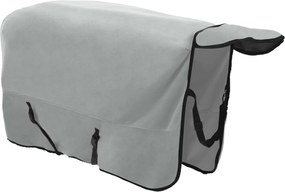 vidaXL Σαμάρι Ίππου Φωτεινό γκρι και ροζ Πολυεστέρας