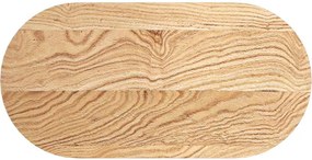 vidaXL Επιτραπέζια επιφάνεια 80x40x4 εκ. από Μασίφ Ξύλο Δρυός Οβάλ