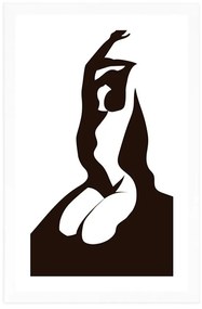 Αφίσα με πασπαρτού Η ευαισθησία του σώματος μιας γυναίκας - 30x45 black