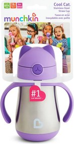 Παγούρι - Θερμός 237ml Με Καλαμάκι Munchkin Cool Cat Purple