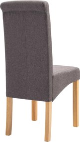 vidaXL Καρέκλες Τραπεζαρίας 4 τεμ. Γκρι / Μπεζ Υφασμάτινες