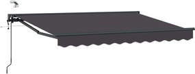 vidaXL Ηλεκτρικό Αναδιπλούμενο Σκίαστρο Ανθρακί 3,5 x 2,5 μ