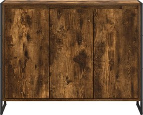 vidaXL Βοηθητικό ντουλάπι Καπνιστό Δρύς 96,5 x 30 x 75 εκ