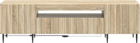 vidaXL Ντουλάπα LED Τηλεόρασης ZWOLLE 153 x 35 x 43 εκ Sonoma Δρυς