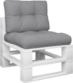 vidaXL Μαξιλάρια Παλέτας 2 τεμ. Γκρι Υφασμάτινα