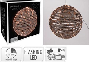 ΕΠΟΧΙΑΚΆ ΦΩΤΕΙΝΆ ΣΤΟΙΧΕΊΑ BALL HANGINGDECO WW LED 35CM