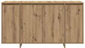 vidaXL Πλαϊνό γραφείο artisan δρυς 135 x 41 x 69 cm Επεξεργασμένο ξύλο