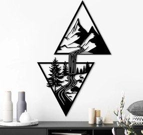 Decorative Metal Wall Accessory Cassade Black