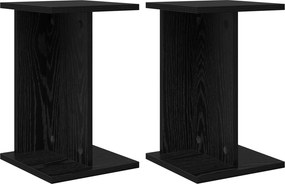 vidaXL Βάση φυτών 2 τεμ. Μαύρη Δρυς 25 x 25,5 x 40,5 εκ.