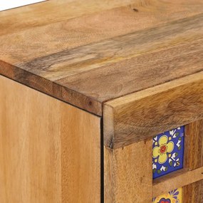 vidaXL Πλαϊνό γραφείο Φυσικό 40 x 33 x 75 εκ. Στερεό ξύλο μάνγκο