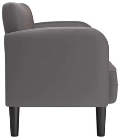 vidaXL Καναπές Loveseat Γκρι 110 εκ. Συνθετικό δέρμα