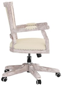 vidaXL Καρέκλα Γραφείου Περιστρεφόμενη Λινή