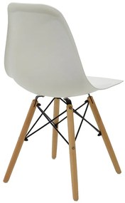 Καρέκλα Alta PP λευκό-φυσικό πόδι 46x50x82