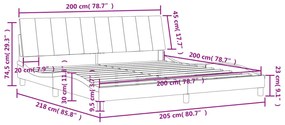 ΠΛΑΙΣΙΟ ΚΡΕΒΑΤΙΟΥ ΜΕ ΚΕΦΑΛΑΡΙ ΡΟΖ 200X200 ΕΚ. ΒΕΛΟΥΔΙΝΟ 3207872