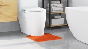vidaXL Πατάκι μπάνιου U-σχήματος Σκούρο Γκρι 50x50 εκ Πολυπροπυλένιο Αντιολισθητικό