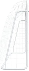 vidaXL Τέρμα Ποδοσφαίρου & Δίχτυ Λευκό 214x75x152εκ Ατσάλι/Πολυεστέρας