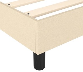 vidaXL Κρεβάτι Boxspring με Στρώμα Κρεμ 180x200 εκ. Υφασμάτινο