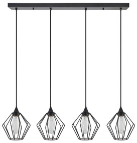 SE21-BL-B10-4BL-GR1 ADEPT PENDANT Black Metal Grid Pendant+