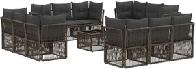 vidaXL Σετ Καναπέ Κήπου 13 pcs Γκρι συνθετικό ρατάν