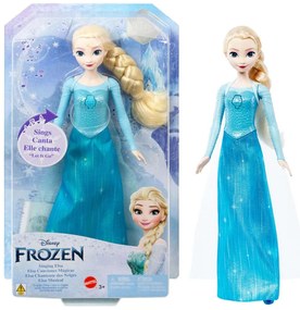 Κούκλα Έλσα Που Τραγουδάει Disney Frozen HLW55 Blue Mattel