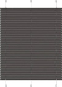 vidaXL Πλισέ περσίδα Μαύρο 110x100 cm Πλάτος υφάσματος 109,4 cm