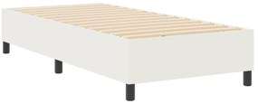 vidaXL Κρεβάτι με Ελατήριο Κρέμα 100x200 εκ με Ψαθωτό Ύφασμα